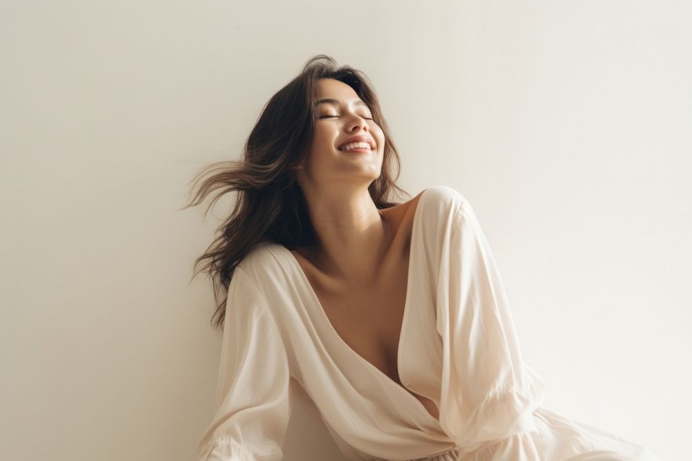 Woman laughing smile adult. AI generated Image by rawpixel.