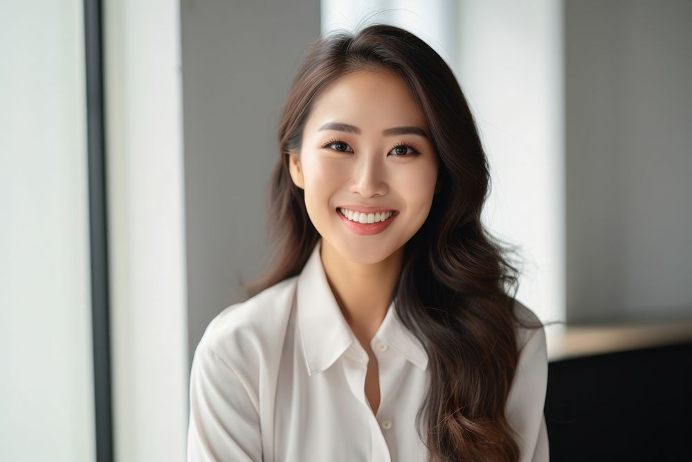 Business woman adult smile happy. AI generated Image by rawpixel.
