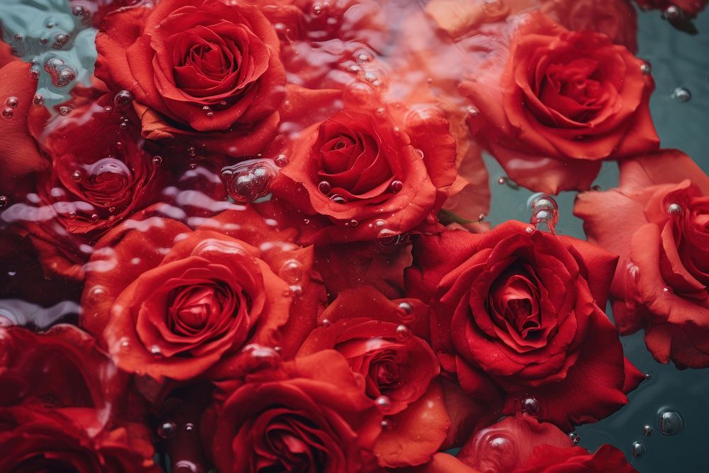 Red roses backgrounds flower petal. AI generated Image by rawpixel.