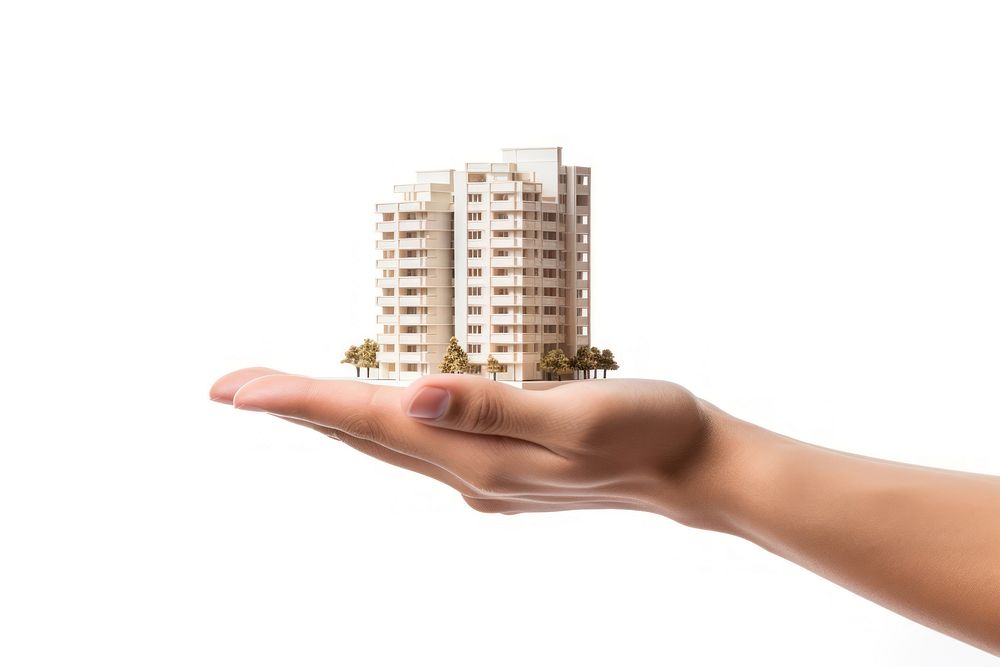 Hand holding building architecture finger. AI generated Image by rawpixel.