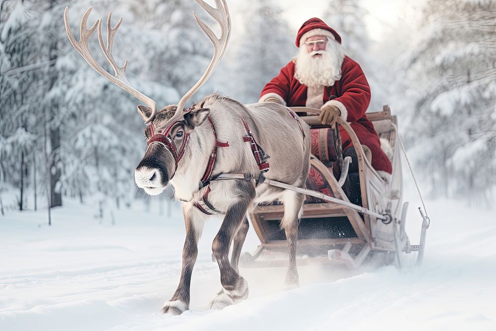 Santa Claus christmas outdoors winter. AI generated Image by rawpixel.
