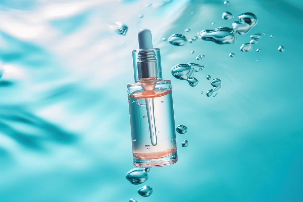 Bottle cosmetics perfume outdoors. AI generated Image by rawpixel.