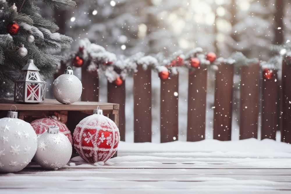 Christmas ornaments christmas decoration outdoors. AI generated Image by rawpixel.