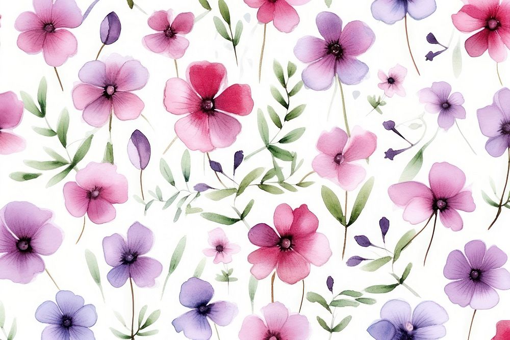 Primrose pattern backgrounds flower. AI generated Image by rawpixel.