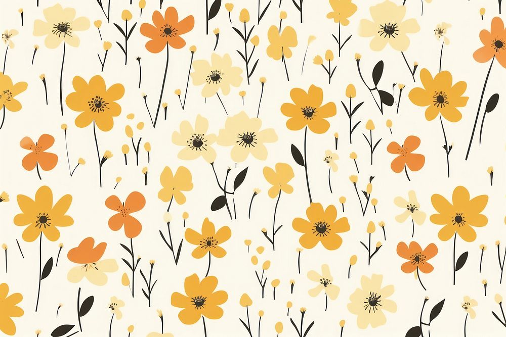 Primrose pattern backgrounds wallpaper. AI generated Image by rawpixel.