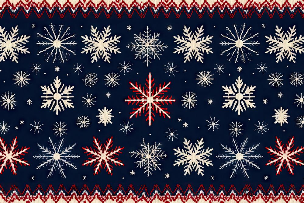 Sweater pattern snow backgrounds christmas. AI generated Image by rawpixel.