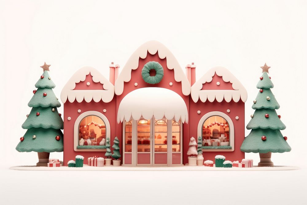 Christmas theme storefront decorations christmas festival winter. AI generated Image by rawpixel.