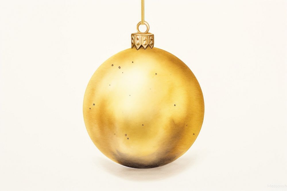 Christmas ornament sphere gold christmas christmas ornament. AI generated Image by rawpixel.