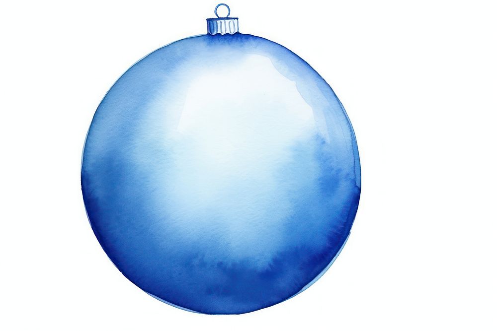 Christmas ornament sphere blue celebration accessories. AI generated Image by rawpixel.