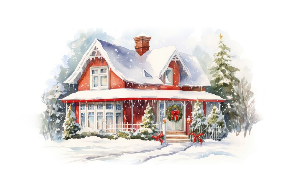 Christmas house outdoors architecture building. AI generated Image by rawpixel.