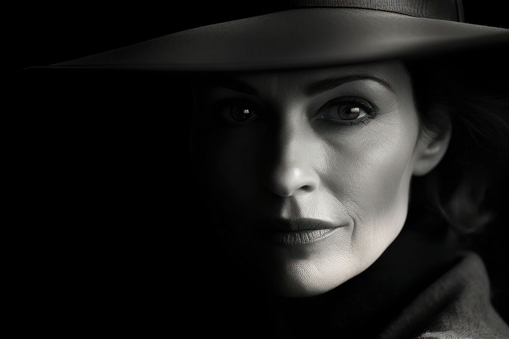 Mature woman portrait fedora adult. AI generated Image by rawpixel.