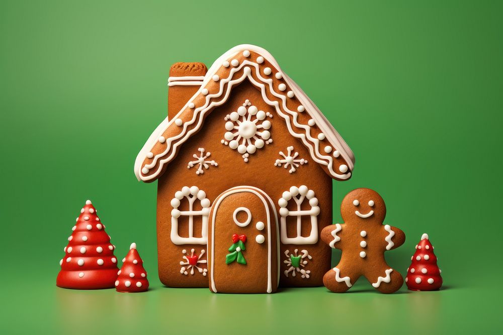 Christmas gingerbread dessert cookie food. AI generated Image by rawpixel.