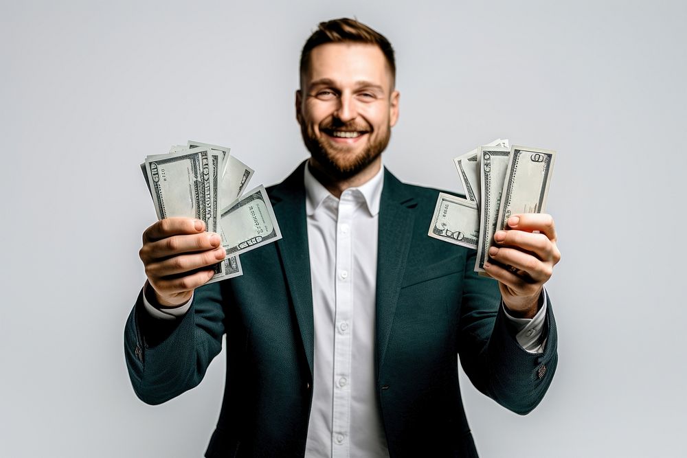 Business dollar holding money. AI generated Image by rawpixel.