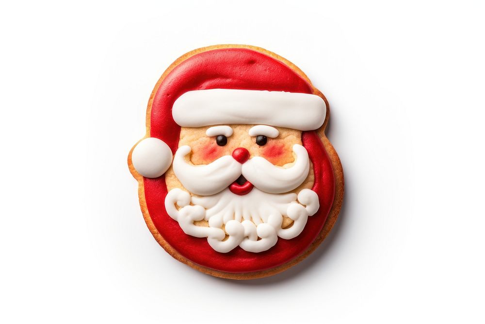 Santa icing cookie snowman dessert food. AI generated Image by rawpixel.