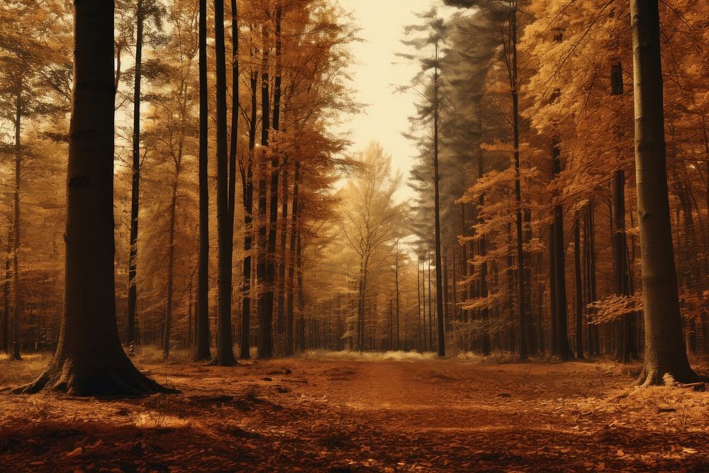 Autumn forest autumn landscape outdoors. AI generated Image by rawpixel.