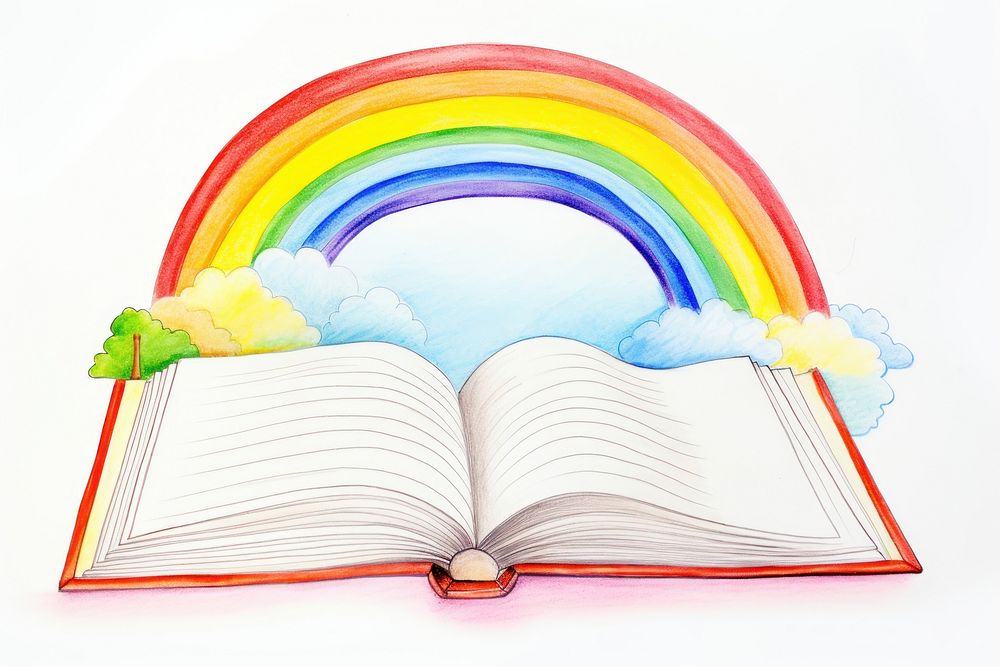 Book publication rainbow paper. AI generated Image by rawpixel.