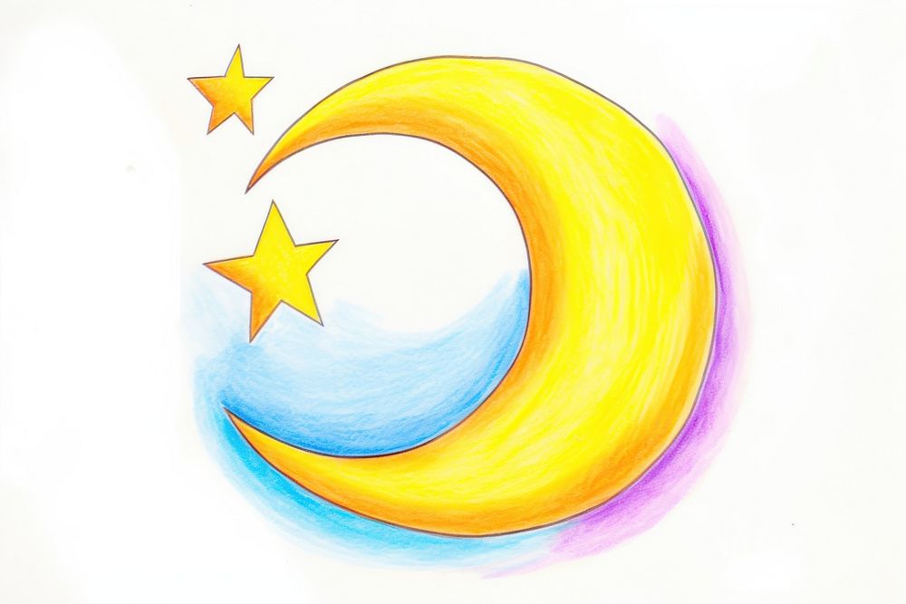 Moon drawing night tranquility. AI generated Image by rawpixel.
