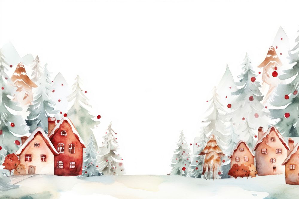 Christmas background outdoors tree snow. AI generated Image by rawpixel.