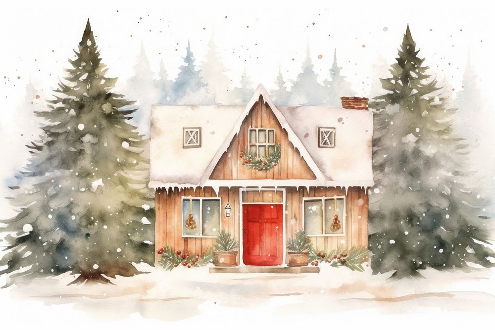 Christmas home outdoors architecture christmas. AI generated Image by rawpixel.