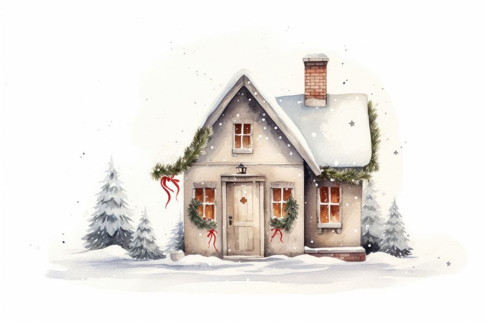 Christmas house architecture building outdoors. AI generated Image by rawpixel.