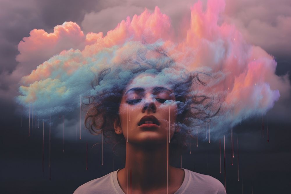 Dark clouds portrait fantasy smoke. AI generated Image by rawpixel.