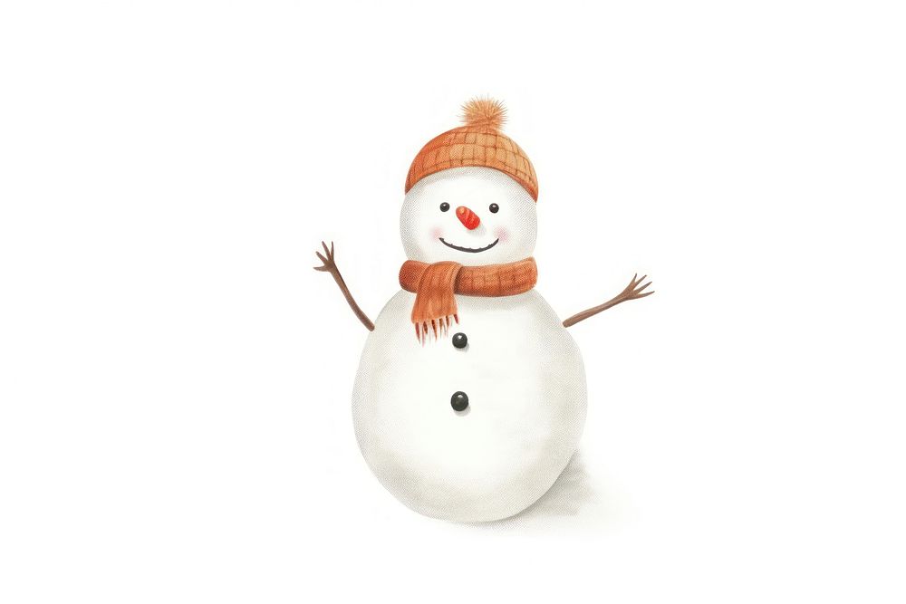 Snow man snowman winter white. AI generated Image by rawpixel.