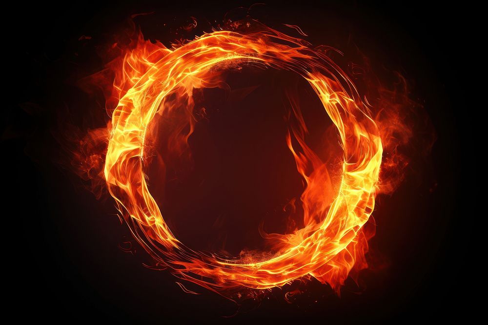 Flame magic circle fire illuminated accessories. AI generated Image by rawpixel.