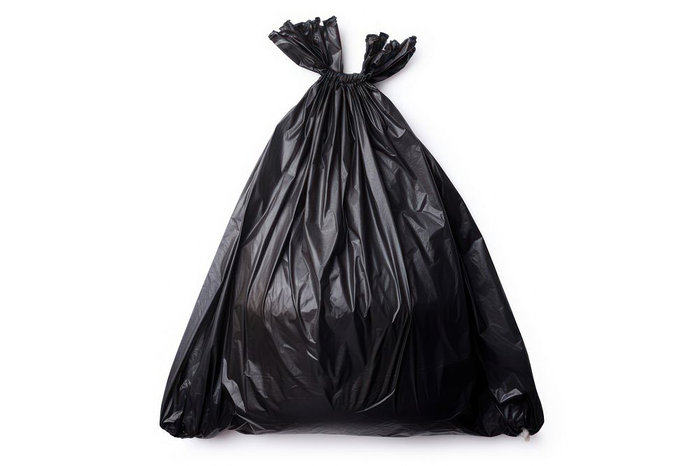 Black garbage plastic bag white background recycling clothing. AI generated Image by rawpixel.