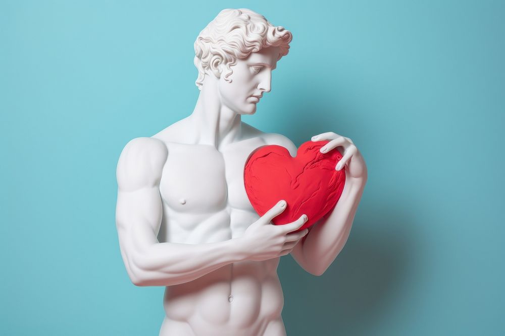 Greek sculpture heart representation creativity. AI generated Image by rawpixel.