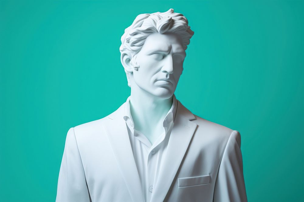 Blazers sculpture portrait statue. AI generated Image by rawpixel.