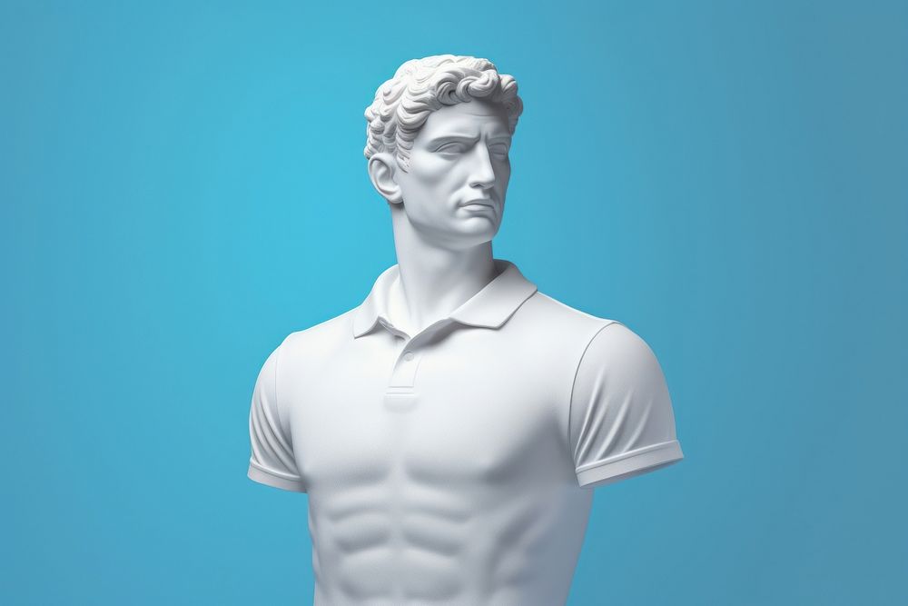 Polo shirts sculpture statue adult. AI generated Image by rawpixel.