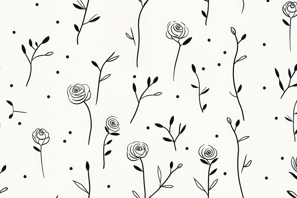 Rose pattern backgrounds wallpaper. AI generated Image by rawpixel.