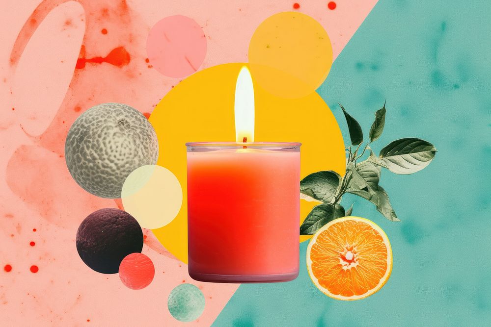 Aromatic candle grapefruit plant food. AI generated Image by rawpixel.