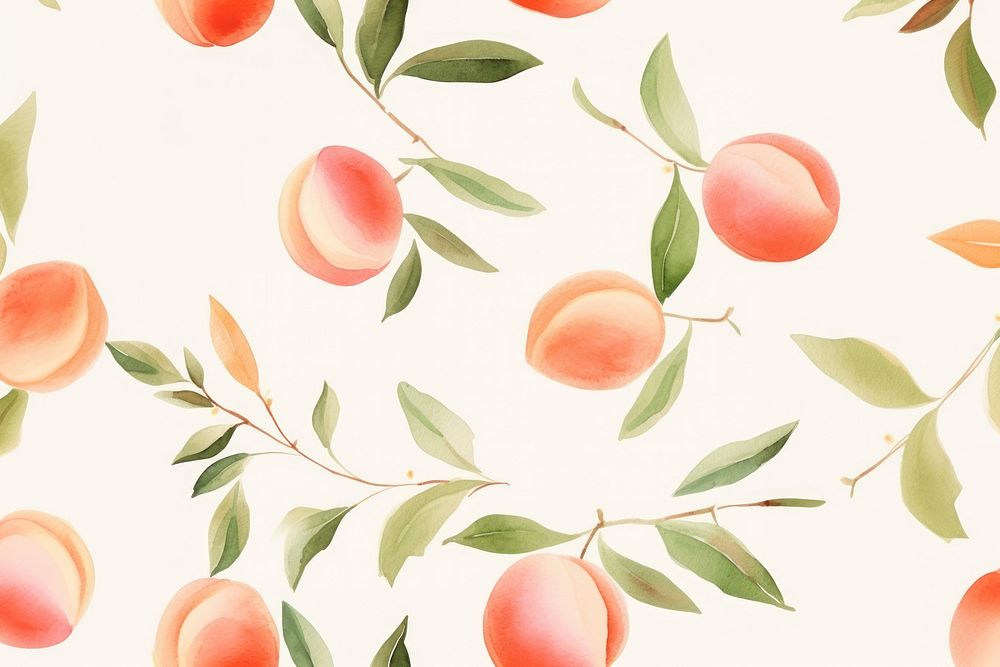 Peach backgrounds pattern fruit. AI generated Image by rawpixel.