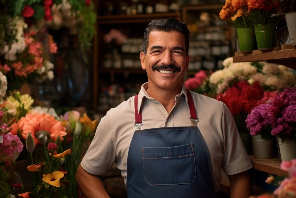 Latino man working adult small business. AI generated Image by rawpixel.
