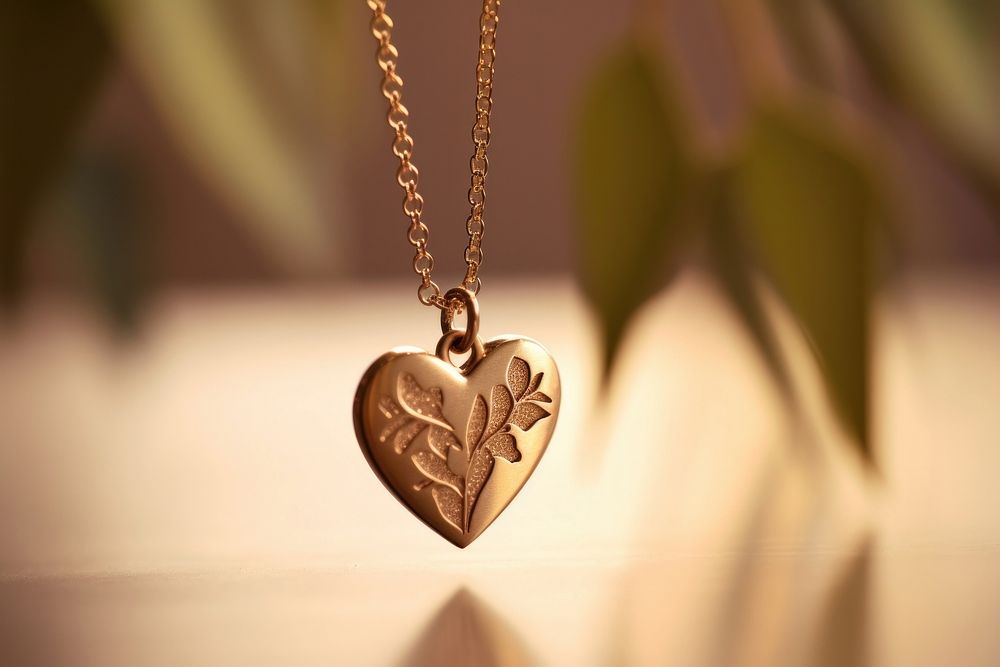 Heart-shaped necklace pendant jewelry locket. AI generated Image by rawpixel.