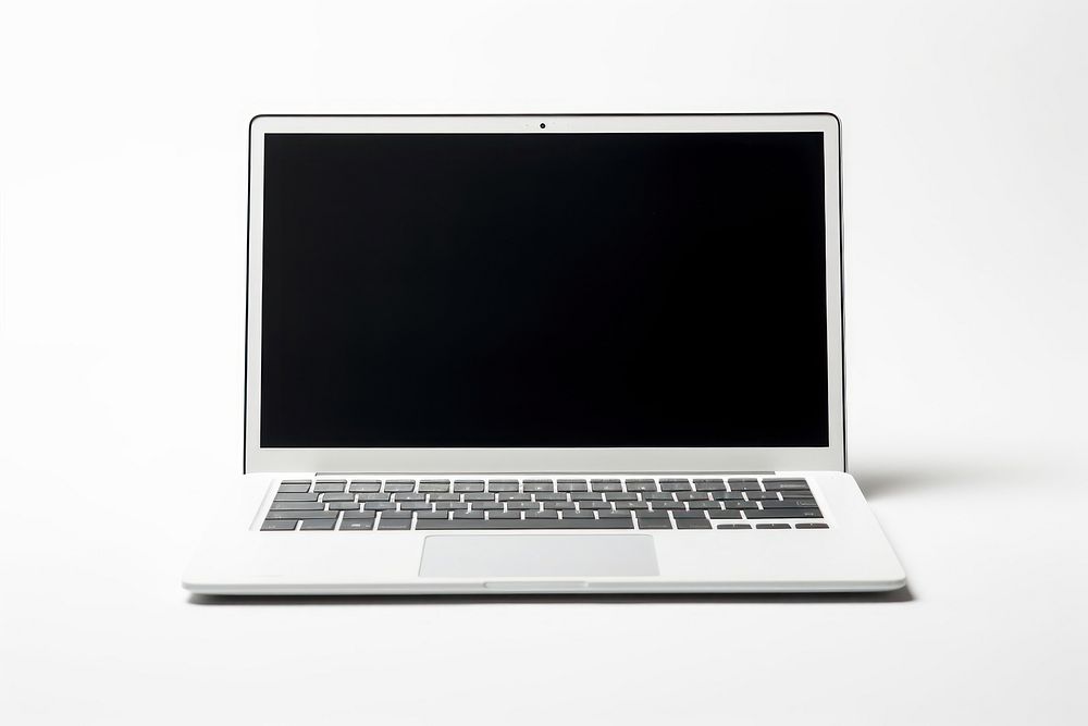 A laptop computer white background portability. AI generated Image by rawpixel.