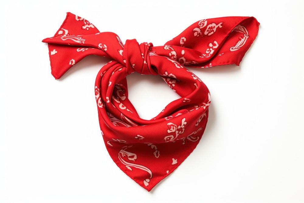 A tied bandana white background celebration accessories. AI generated Image by rawpixel.