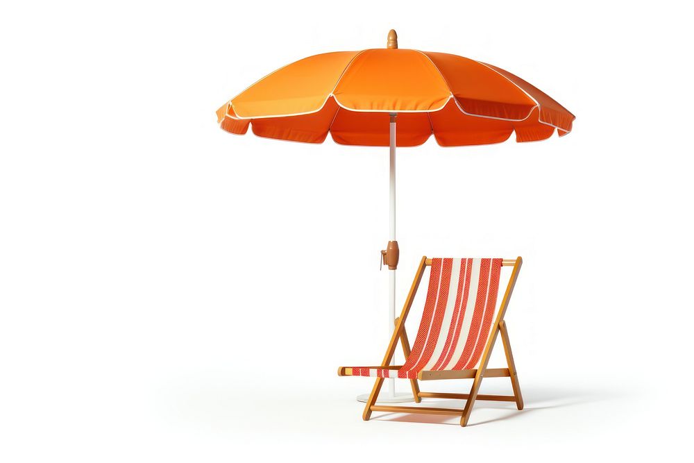 Umbrella chair furniture white background. AI generated Image by rawpixel.