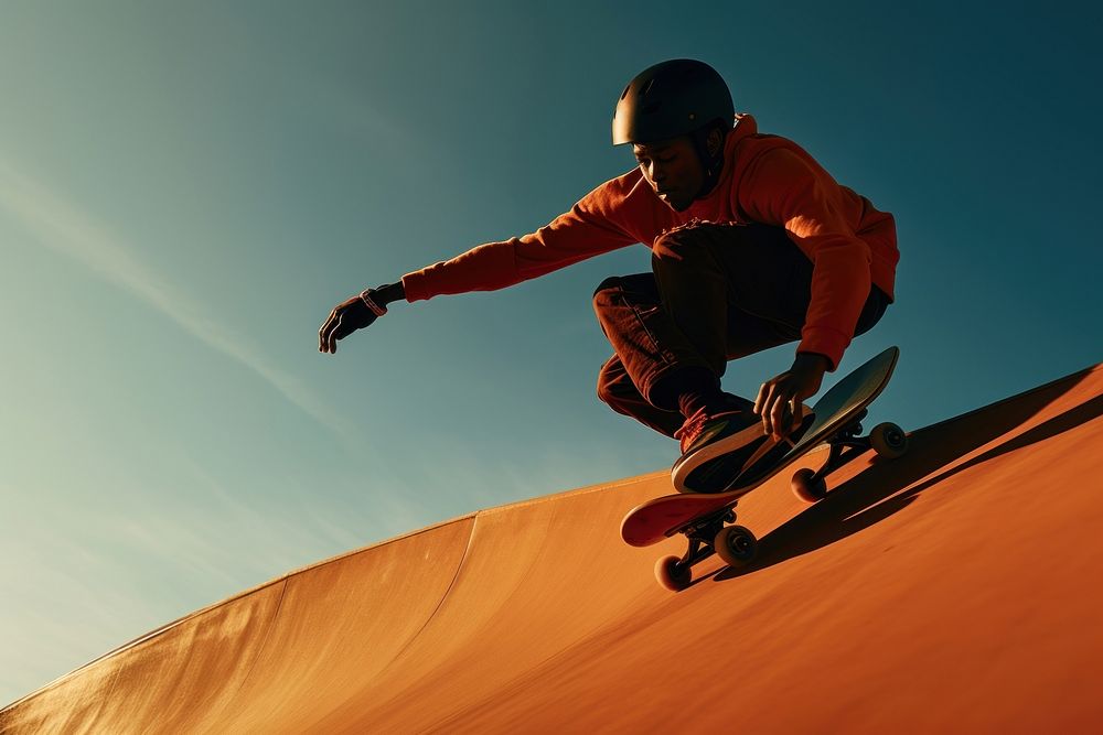Some people skateboard outdoors sports. AI generated Image by rawpixel.