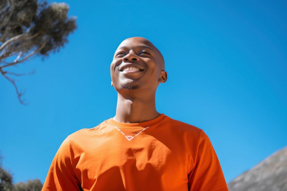 American African man smile exercising happiness. AI generated Image by rawpixel.