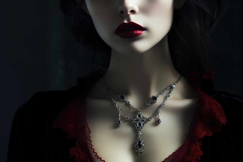 Vampire necklace jewelry adult. AI generated Image by rawpixel.