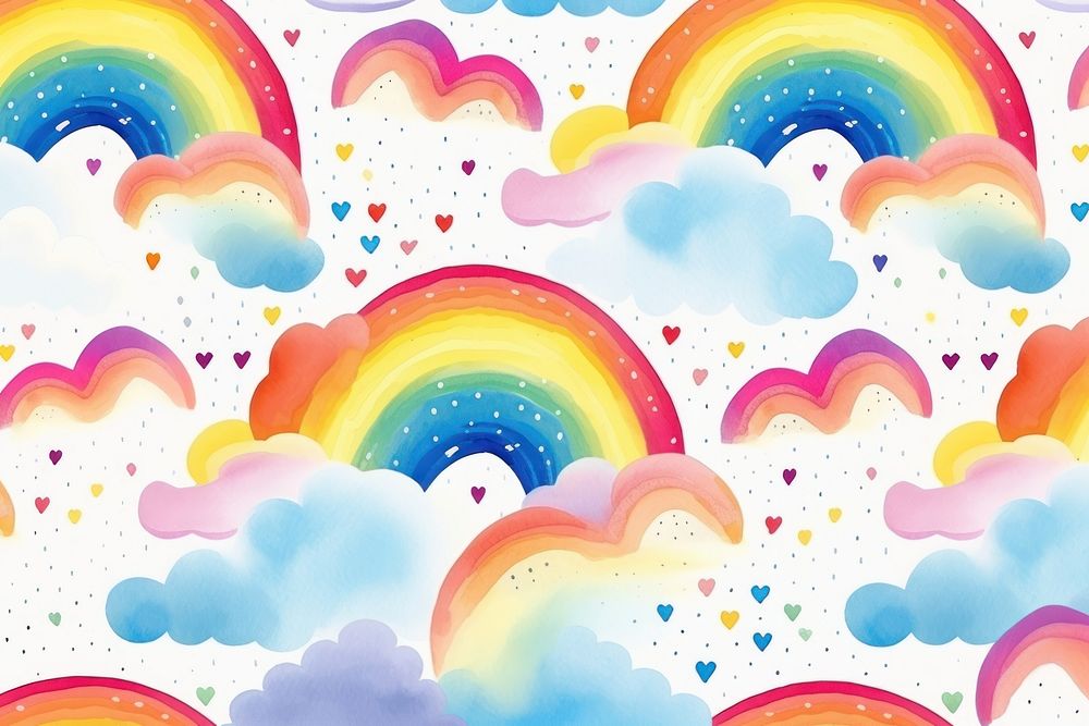 Rainbow pattern backgrounds creativity. | Free Photo Illustration ...