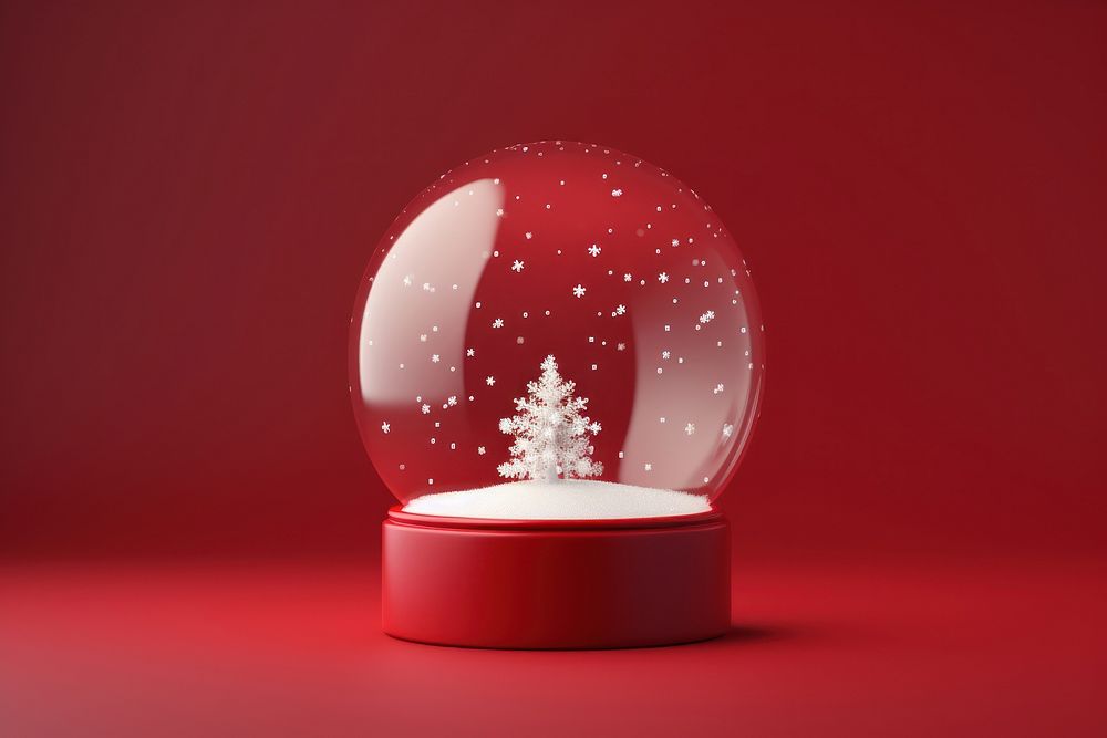 Christmas light snow red. AI generated Image by rawpixel.