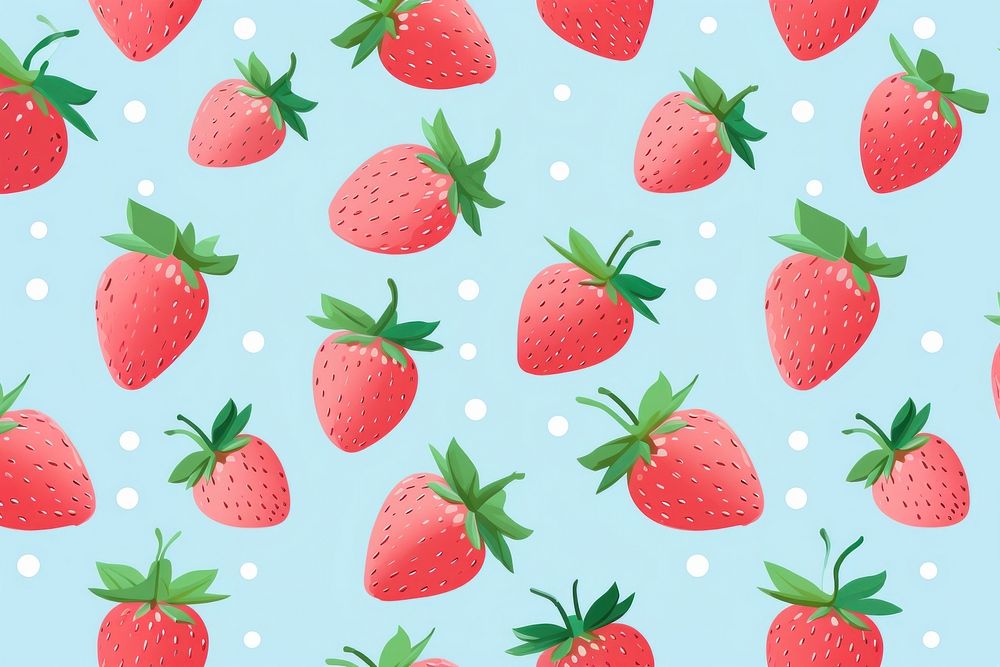 Steawberry backgrounds strawberry pattern. AI generated Image by rawpixel.