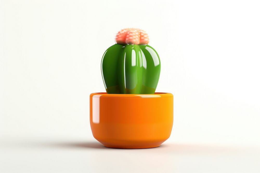 Cactus plant pink white background. AI generated Image by rawpixel.