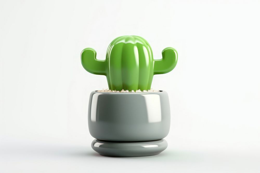 Cactus plant white background technology. AI generated Image by rawpixel.