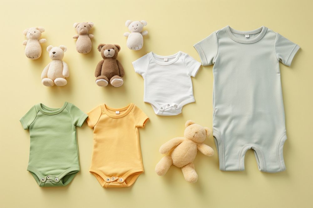 Baby clothing apparel toy representation undershirt. AI generated Image by rawpixel.