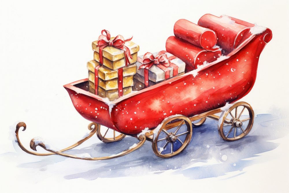 Christmas vehicle gift red. AI generated Image by rawpixel.