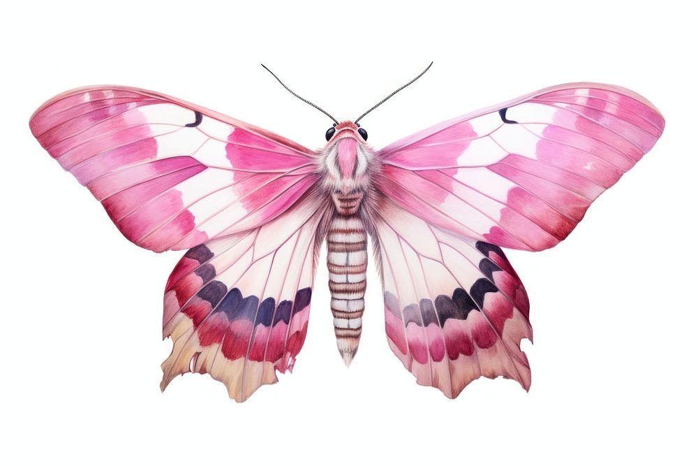 A Oleander Hawk Moth insect moth butterfly. AI generated Image by rawpixel.
